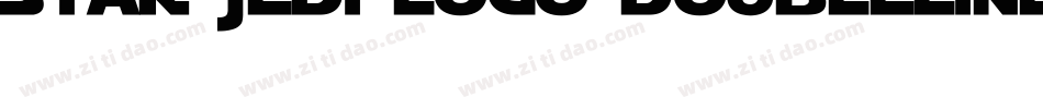 Star Jedi Logo DoubleLine1字体转换